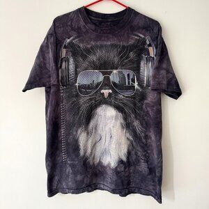 y2k vintage The Mountain cool cat funny animal graphic unisex cotton tee shirt